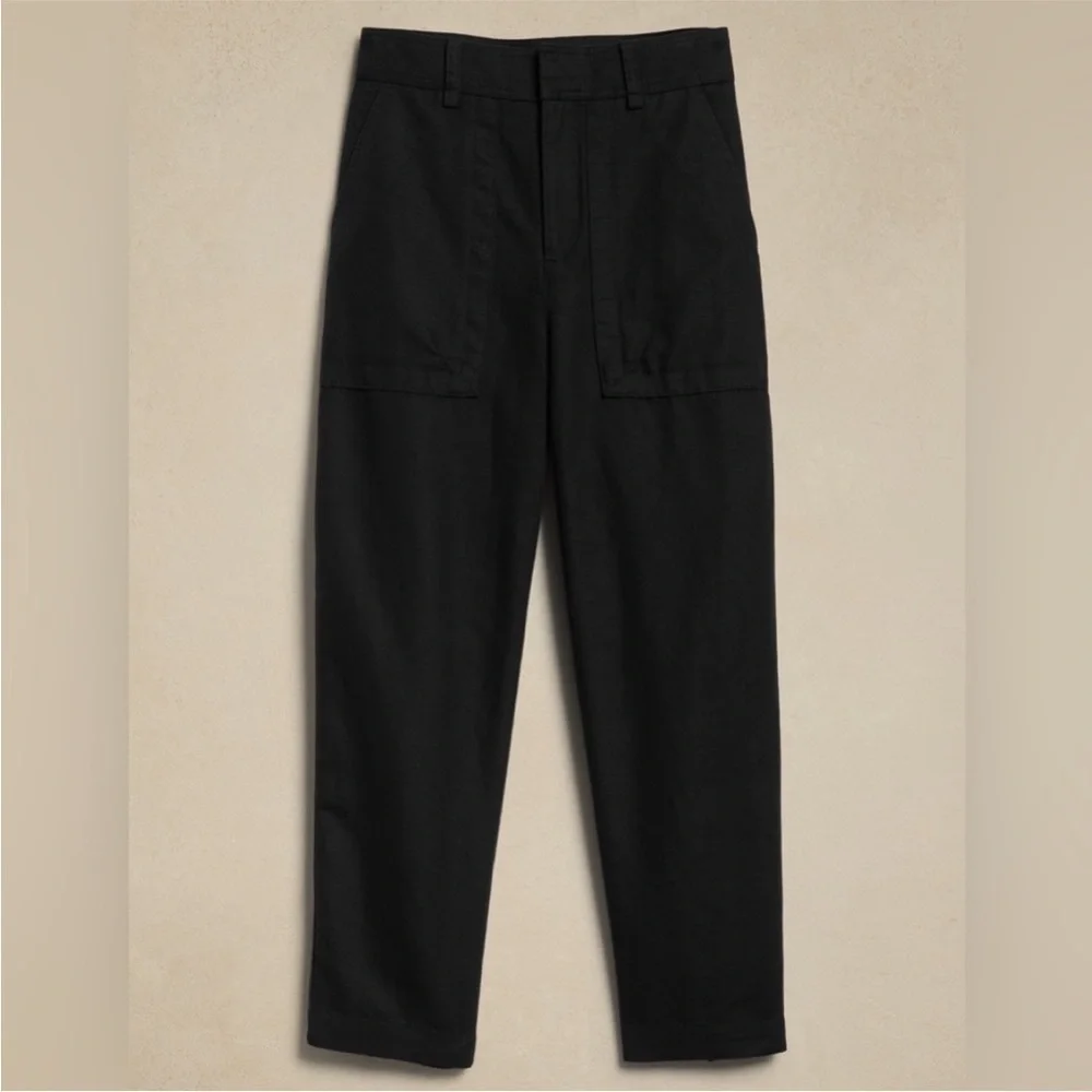 NWT! Banana Republic Black Mya Cotton-Linen Cargo Pant - Multiple Sizes🩷